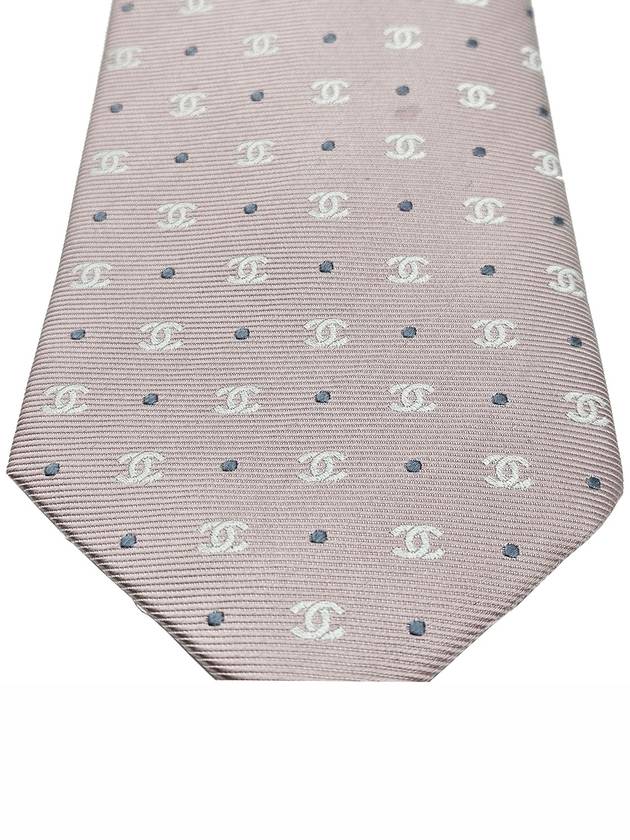 Chaenl pink CC logo silk tie - CHANEL - BALAAN 6