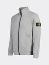 Men's Wappen Patch Cotton Zip Up Jacket Grey - STONE ISLAND - BALAAN 4