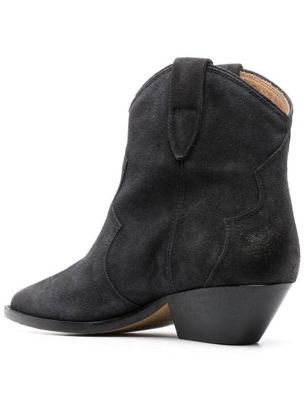 Dewina Suede Western Middle Boots Black - ISABEL MARANT - BALAAN 4