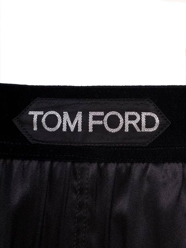 Women's Stretch Silk Straight Pants Black - TOM FORD - BALAAN 4