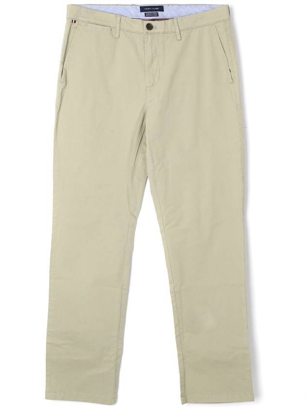 Custom Fit Chino Straight Pants Beige - TOMMY HILFIGER - BALAAN 1