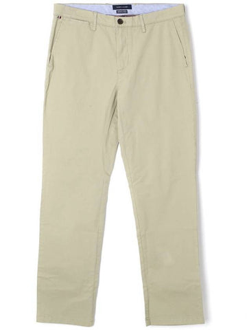 Custom Fit Chino Straight Pants Beige - TOMMY HILFIGER - BALAAN 1