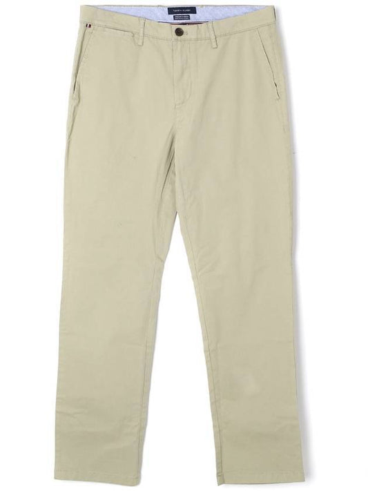 Custom Fit Chino Straight Pants Beige - TOMMY HILFIGER - BALAAN 1