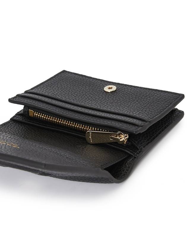 Gancini Logo Half Wallet Black - SALVATORE FERRAGAMO - BALAAN 8