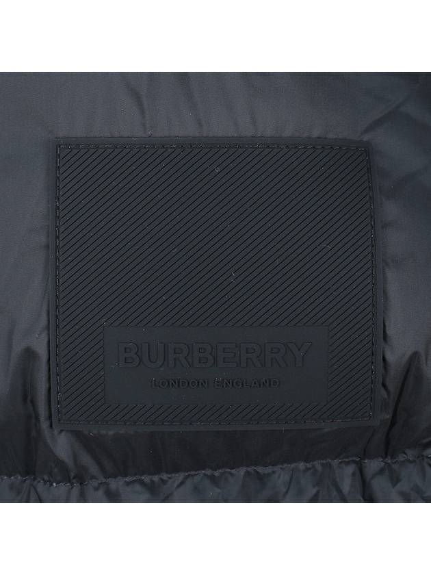 Logo Applique Nylon Puffer Padding Charcoal Grey - BURBERRY - 7