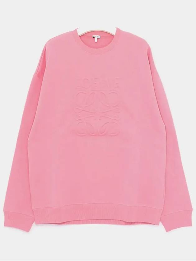 Debossed Anagram Cotton Sweatshirt Pink - LOEWE - BALAAN 4