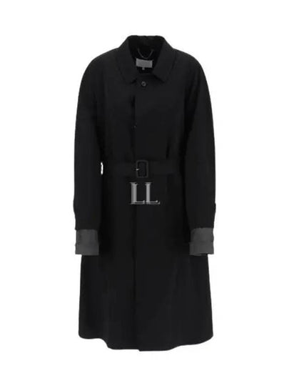 Belted Sleeve Trench Coat Black - MAISON MARGIELA - BALAAN 2