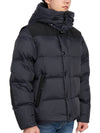 Detachable Sleeve Hooded Short Padding Navy - BURBERRY - BALAAN 5