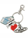 ORB Heart Logo Saffiano Leather Key Holder - VIVIENNE WESTWOOD - BALAAN 5