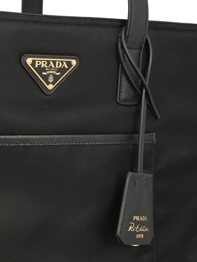 Logo Re-Nylon Tote Bag Black - PRADA - BALAAN 5