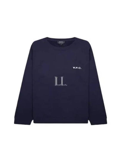 Clint Chest Logo Sweatshirt Navy - A.P.C. - BALAAN 2