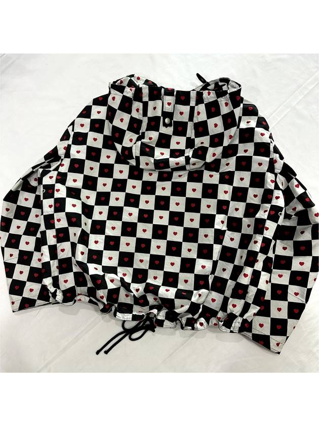 XS Dior Women s Amor Heart Check Chess Anorak Hooded Jacket - DIOR - BALAAN 8