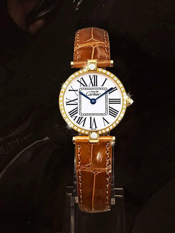 Bentham Black Roman Dial Women s Diamond Watch - CARTIER - BALAAN 1