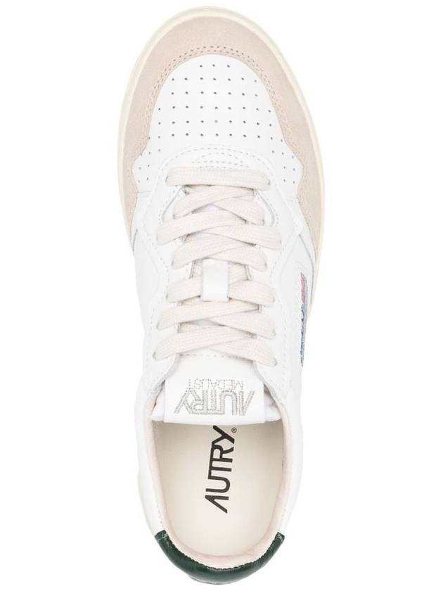 Medalist Leather Low-Top Sneakers Green White - AUTRY - BALAAN 5