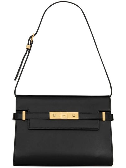 Manhattan Small Shoulder Bag Leather Black - SAINT LAURENT - BALAAN 2