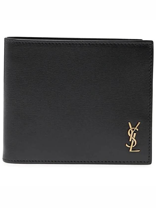 Tiny Monogram Half Wallet Black Gold - SAINT LAURENT - BALAAN 2