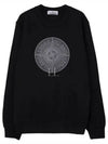 Men's Industrial One Print Sweatshirt Black - STONE ISLAND - BALAAN 2