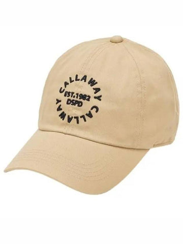 CALLAWAY Cap C24291103 Beige Logo Circle - CALLAWAY GOLF - BALAAN 1