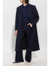 Tailored Wool Single Coat Dark Blue - AMI - BALAAN 3