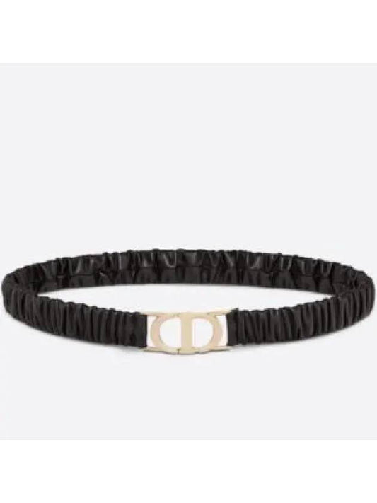 30 Montaigne Stretch Leather Belt Black - DIOR - BALAAN 2