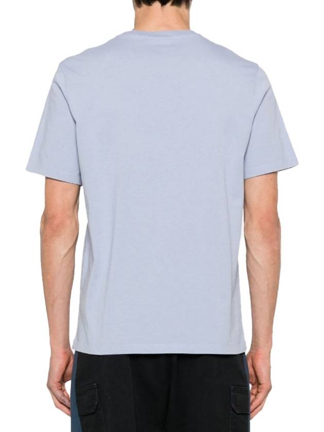 Chillax Fox Patch Regular Short Sleeve T-Shirt Blue - MAISON KITSUNE - BALAAN 4