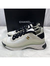 Mixed fiber white gold logo women s sneakers - CHANEL - BALAAN 2