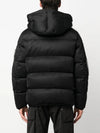 1A00237 899RX 999 SANBESAN Sanbesan logo patch nylon lacquer band hooded short down jacket black men's padding - MONCLER - BALAAN 4