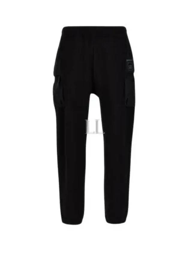 Stretch Fleece Mixed Cargo Track Pants Black - CP COMPANY - BALAAN 2