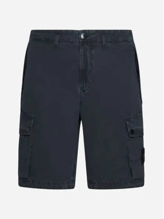 Logo Cotton Slim Cargo Shorts Charcoal - STONE ISLAND - BALAAN 2