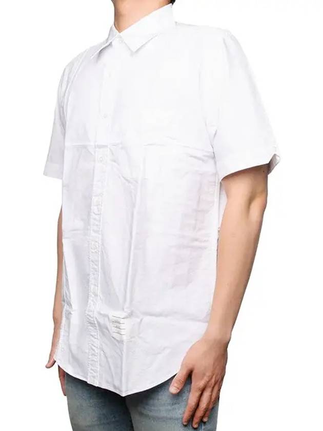 Oxford Short Sleeve Shirt White - THOM BROWNE - BALAAN.