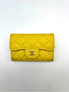 Classic Gold Hardware Grained Calfskin Card Wallet Yellow - CHANEL - BALAAN 3