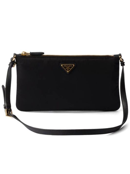 Triangle Logo Pouch Shoulder Bag Black - PRADA - BALAAN 2