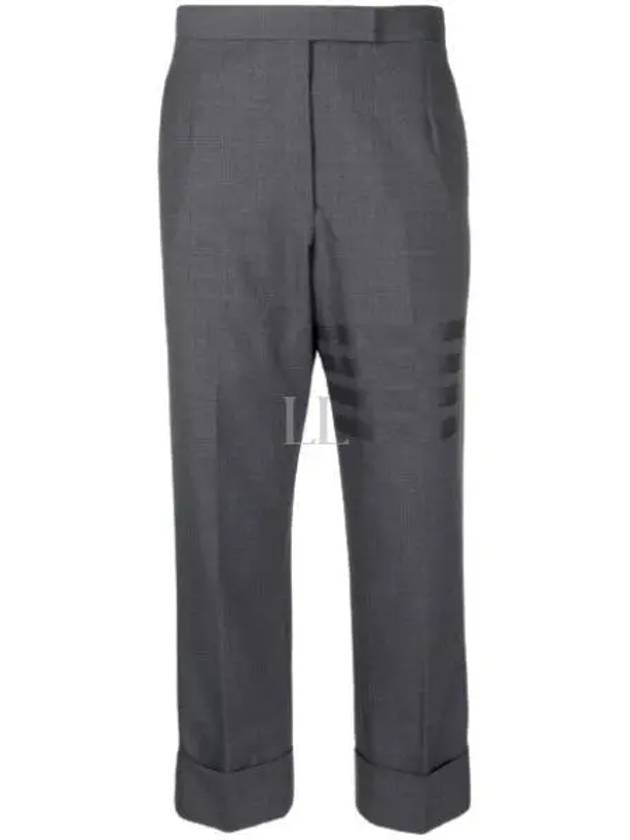 4 Bar Classic Backstrap Wool Straight Pants Dark Grey - THOM BROWNE - BALAAN 2