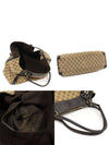 189828 GG logo jacquard brown leather gold trophy tote bag - GUCCI - BALAAN 5