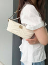 GG Marmont Shoulder Bag White - GUCCI - BALAAN 3