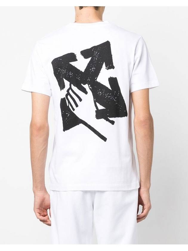 Hand Arrow Short Sleeve T-Shirt White - OFF WHITE - BALAAN 4