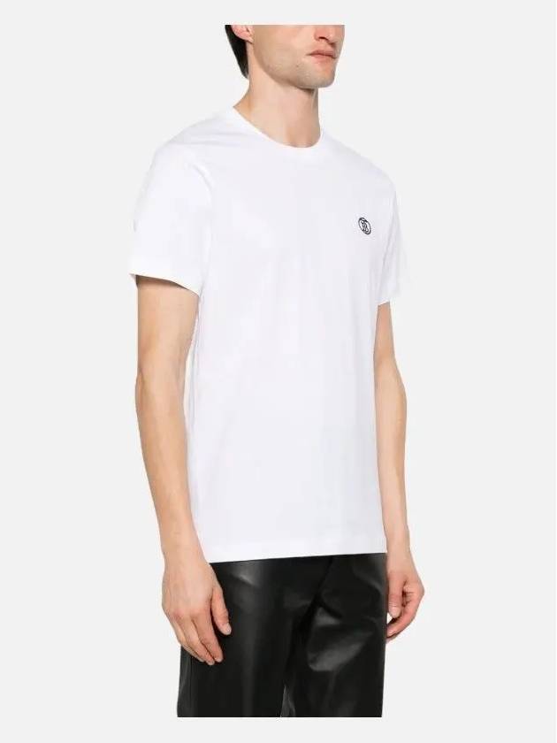 Embroidered Monogram Organic Cotton Short Sleeve T-Shirt White B0651081898 - BURBERRY - BALAAN 3