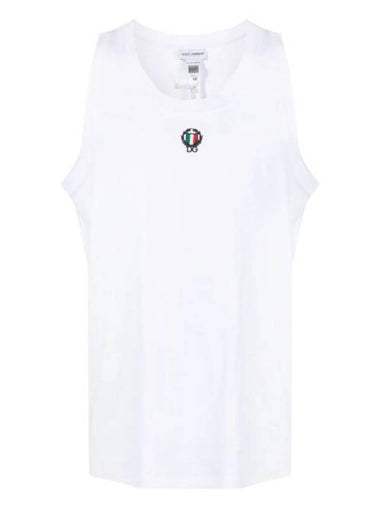 Embroidery Logo Sleeveless White - DOLCE&GABBANA - BALAAN 1