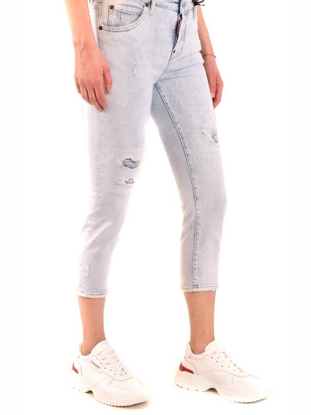 Women's Crop Cool Girl Jeans Light Blue - DSQUARED2 - BALAAN 4