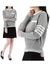 4 Bar Stripe Cotton Sweatshirt Grey - THOM BROWNE - BALAAN 2