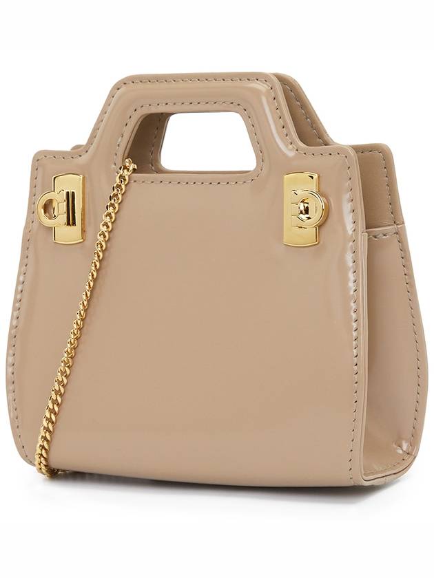 Wanda Micro Cross Bag Beige - SALVATORE FERRAGAMO - BALAAN 3