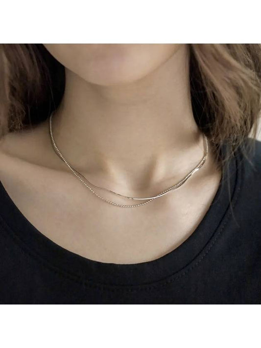 SILVER925 Double layered necklace - KELLY DONAHUE - BALAAN 1