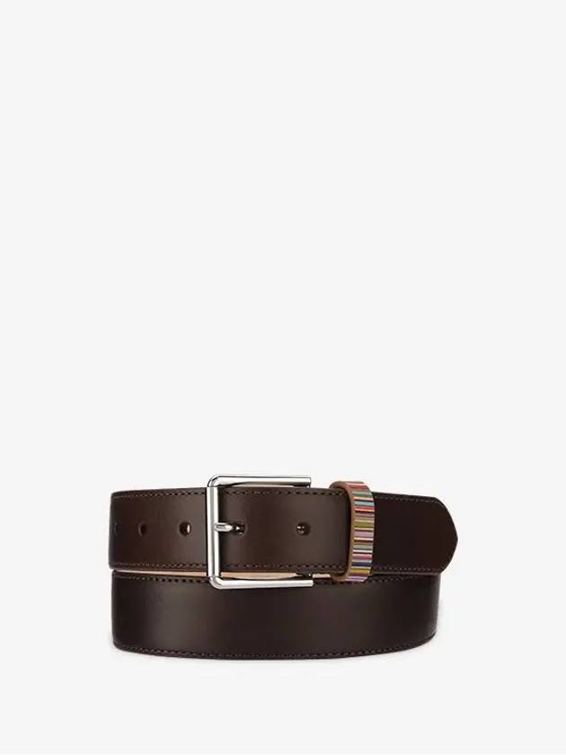 Signature Striped Leather Dark Brown - PAUL SMITH - BALAAN 4