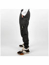 Stretch Cotton Tela Paracadute Cargo Straight Pants Dark Grey - STONE ISLAND - BALAAN 4