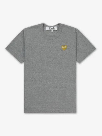 Heart Wappen Short Sleeve T-Shirt Grey - COMME DES GARCONS PLAY - BALAAN 2