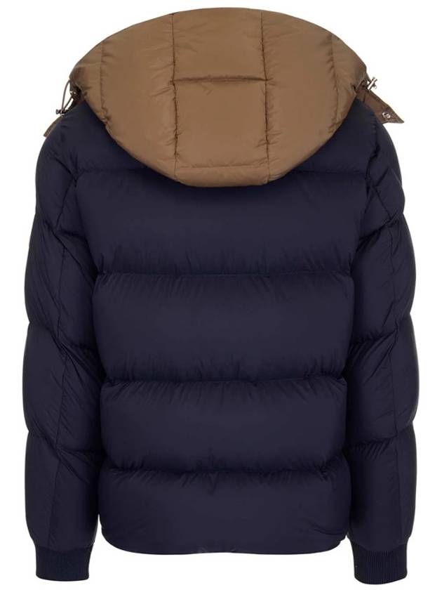 Loeb Contrast Hooded Down Padding Navy Yellow - MONCLER - BALAAN 7