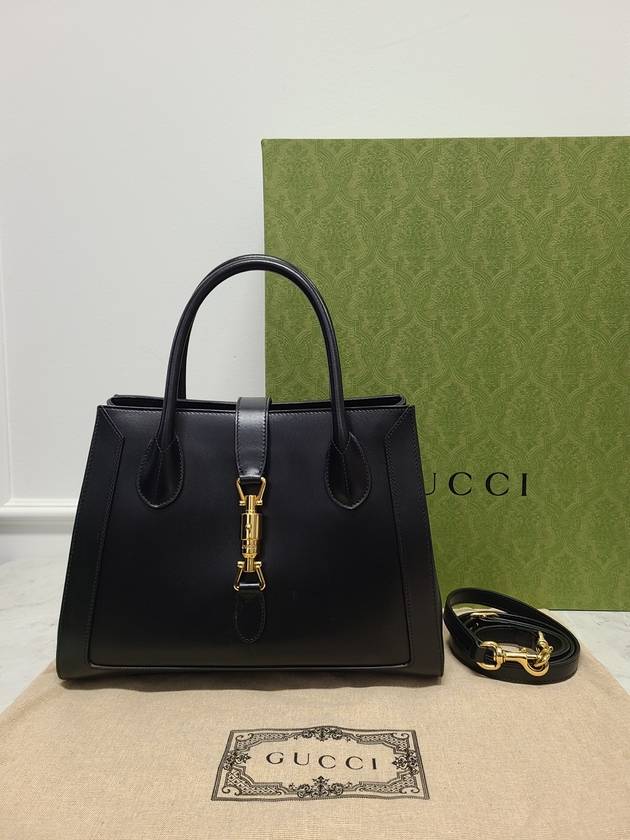 Black Jackie 1961 Leather Medium Tote Bag - GUCCI - BALAAN 8