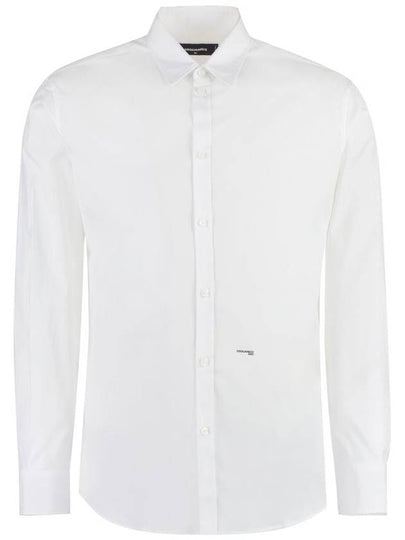 mini logo long sleeve shirt white - DSQUARED2 - BALAAN 2