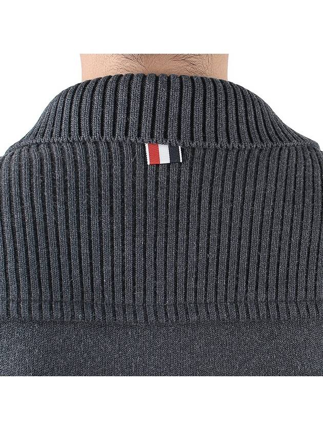 Men's Diagonal Interlock Stitch Cashmere Jacket Grey - THOM BROWNE - BALAAN 10