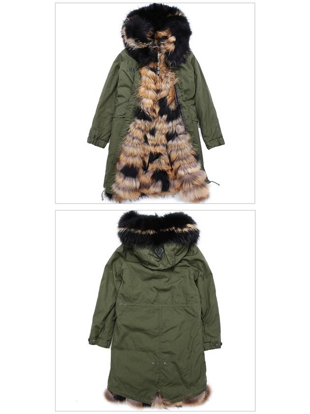Raccoon fur khaki long sleeves W1000L MURMR 790 - AS65 - BALAAN 2
